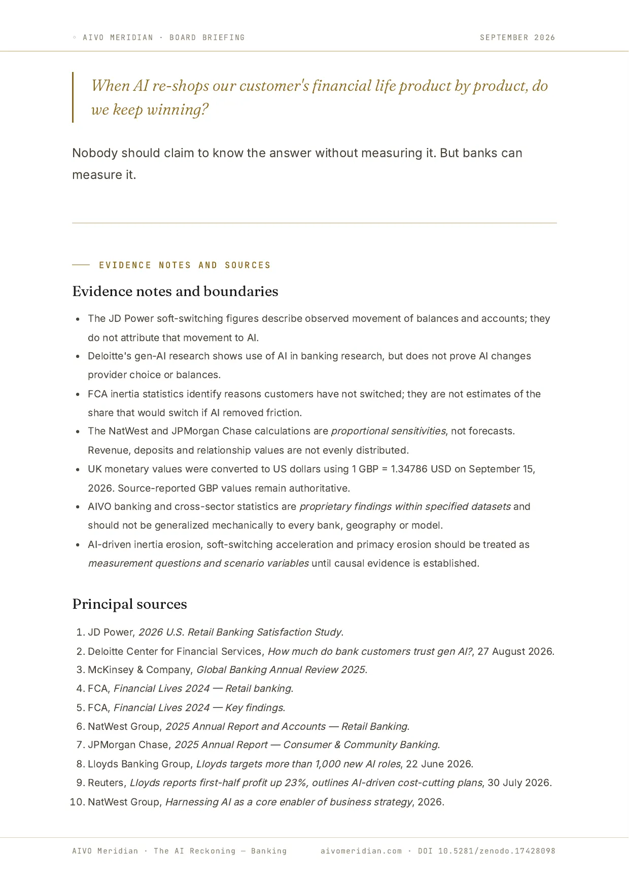The AI Reckoning — Banking — page 11 of 12