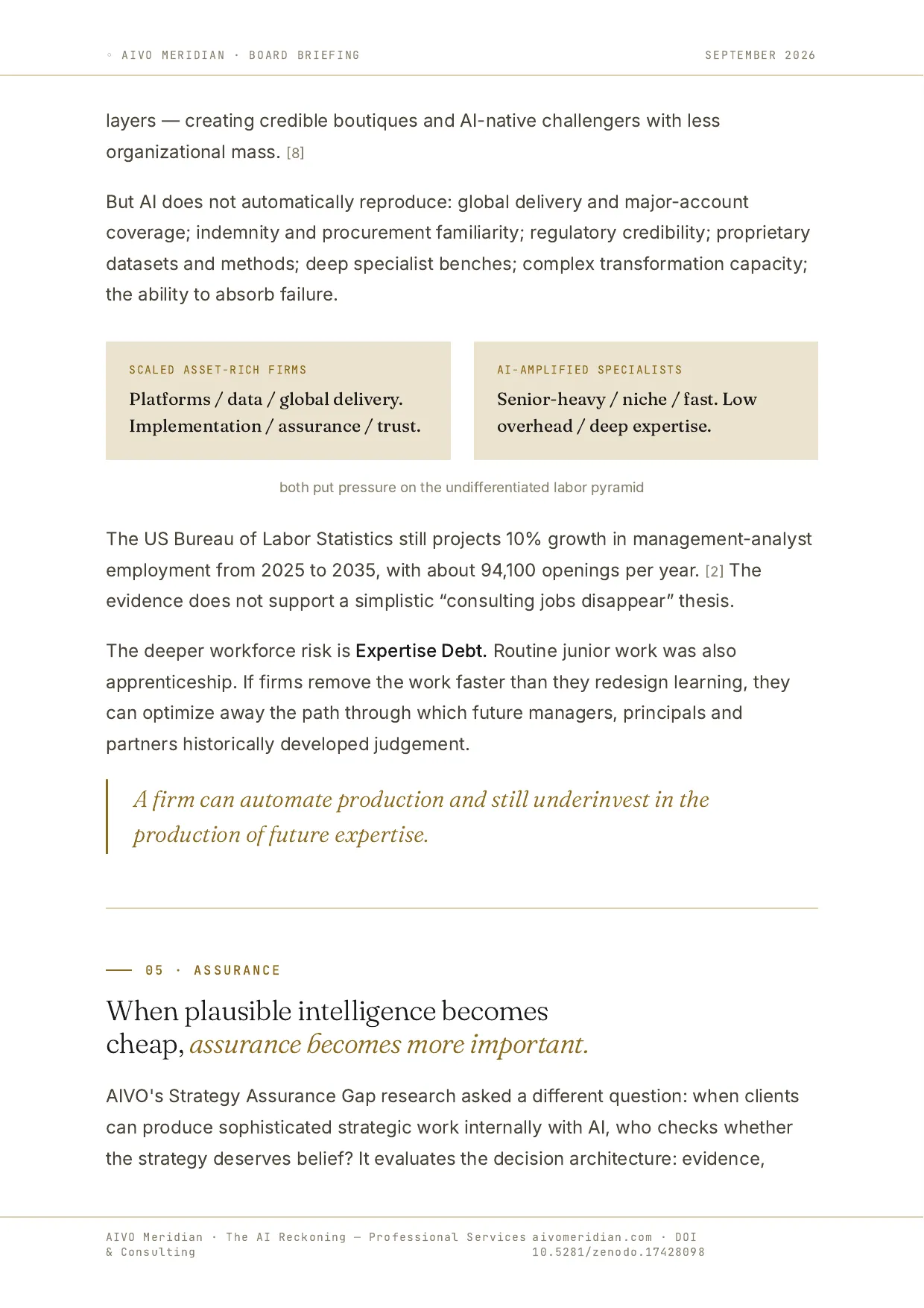 The AI Reckoning — Professional Services & Consulting — page 5 of 12