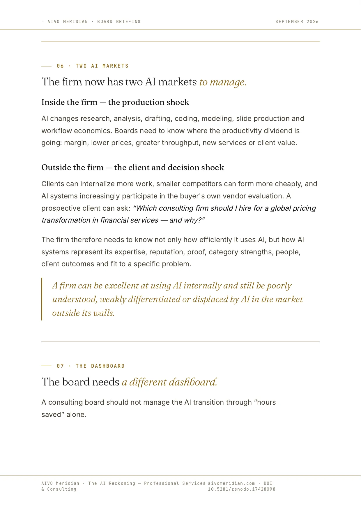 The AI Reckoning — Professional Services & Consulting — page 7 of 12