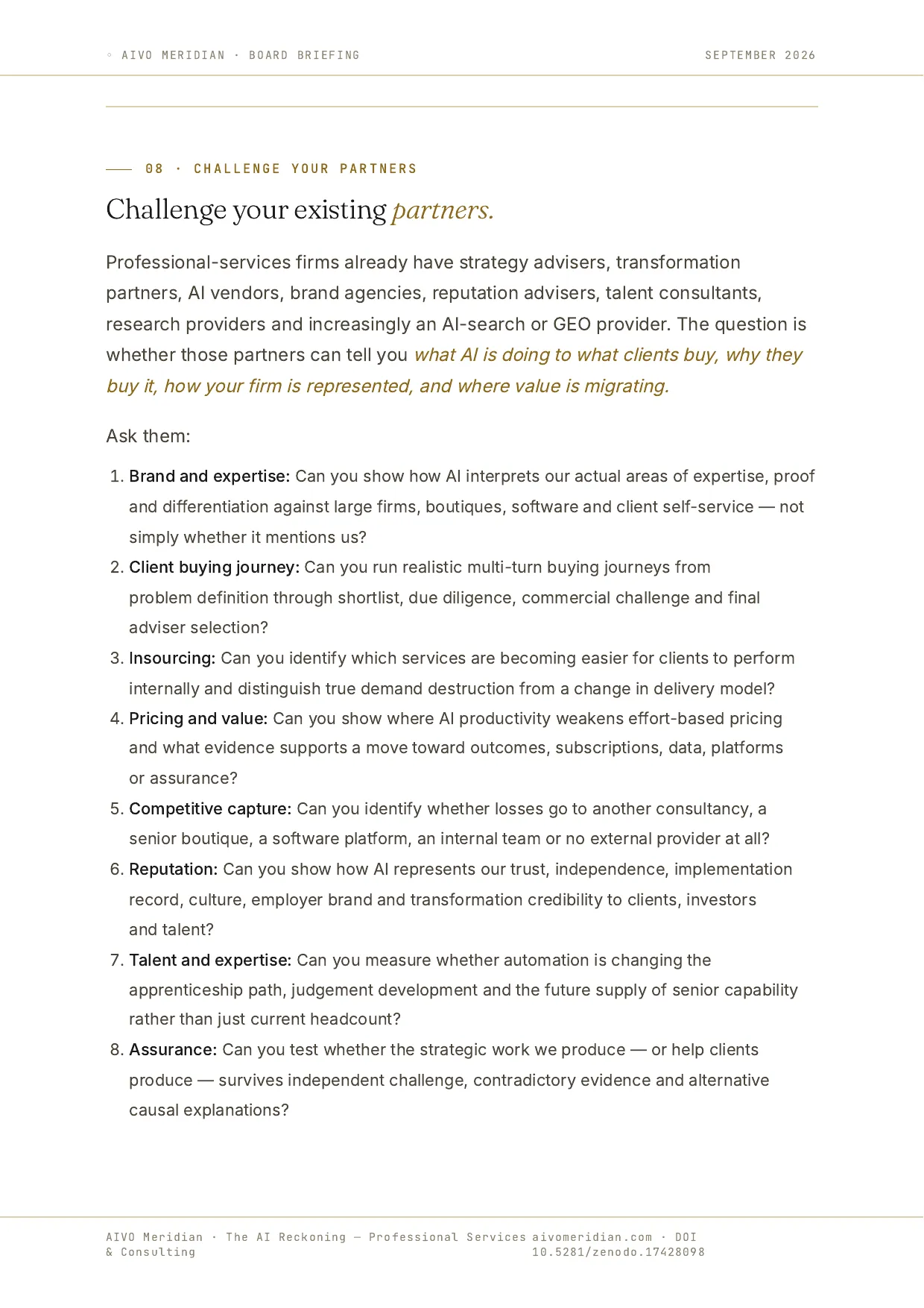 The AI Reckoning — Professional Services & Consulting — page 9 of 12