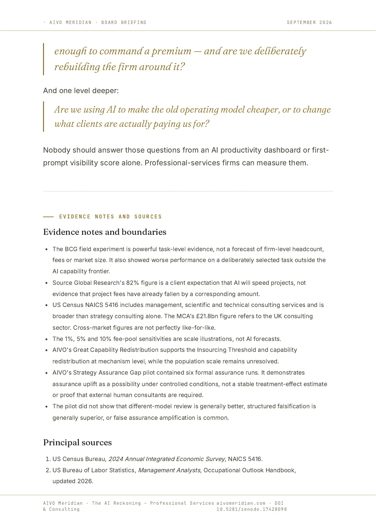 The AI Reckoning — Professional Services & Consulting — page 11 of 12