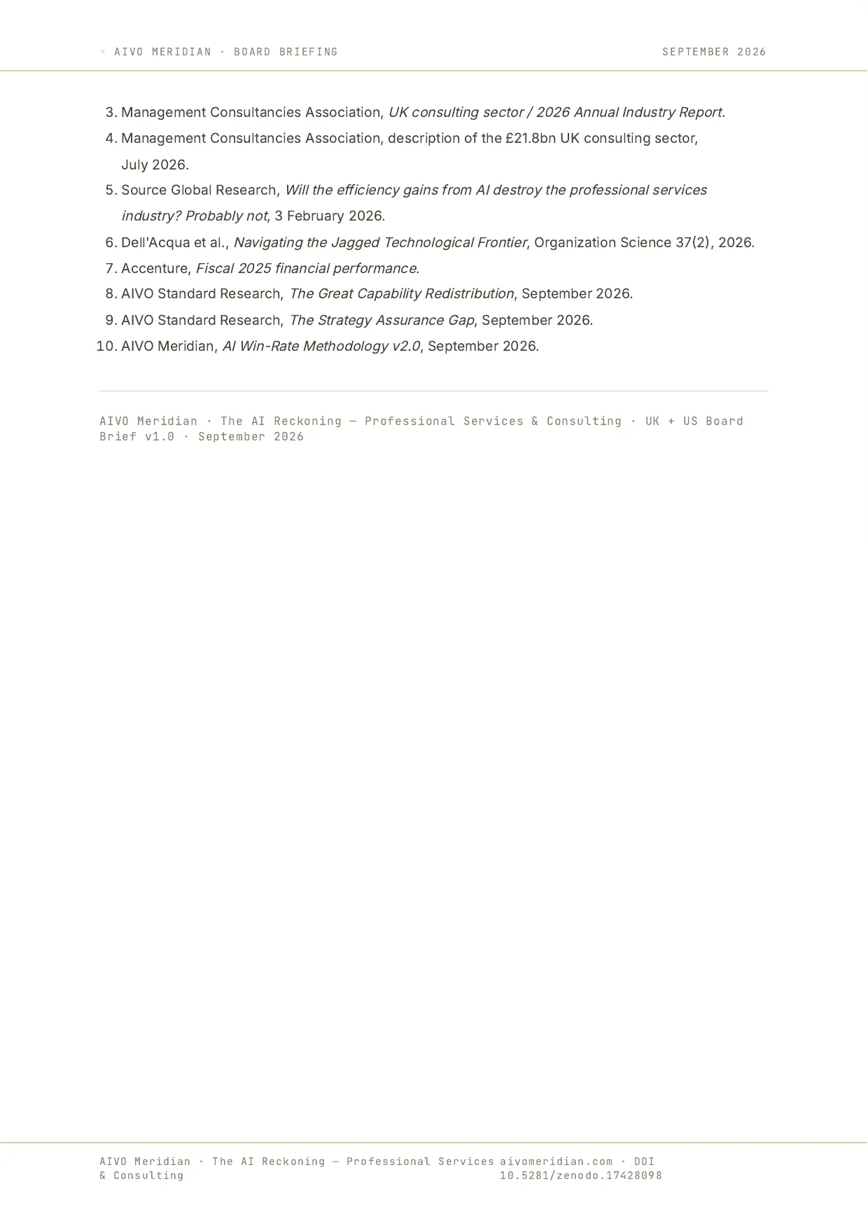 The AI Reckoning — Professional Services & Consulting — page 12 of 12