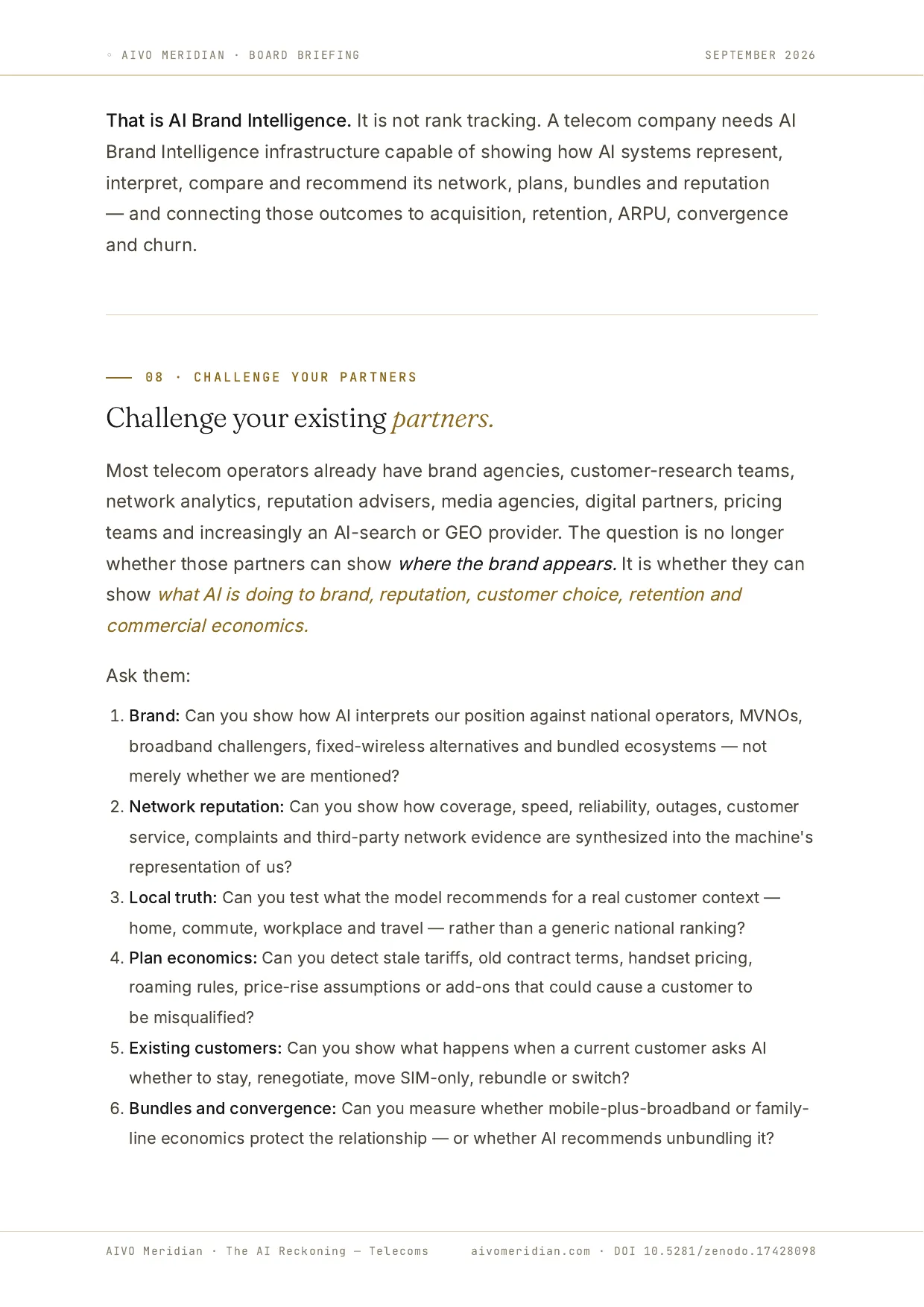 The AI Reckoning — Telecoms — page 8 of 11