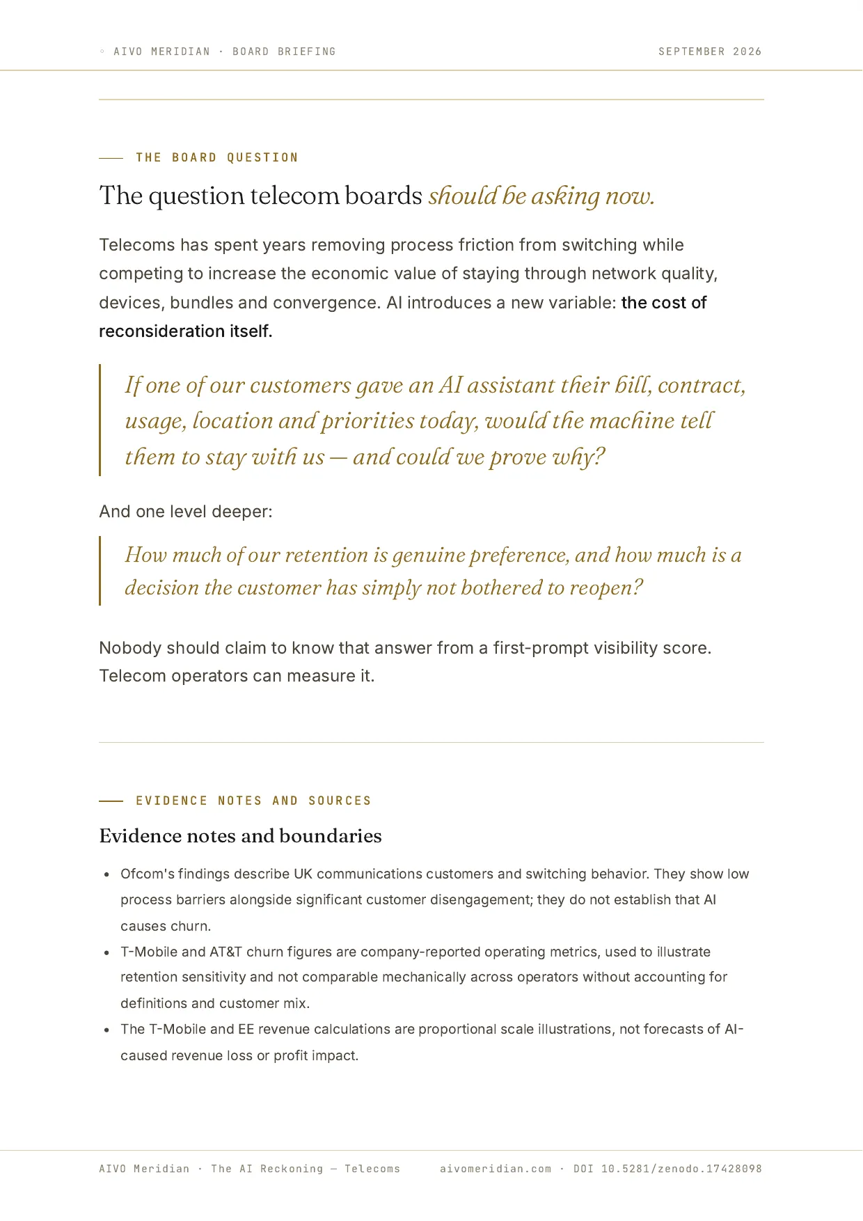The AI Reckoning — Telecoms — page 10 of 11