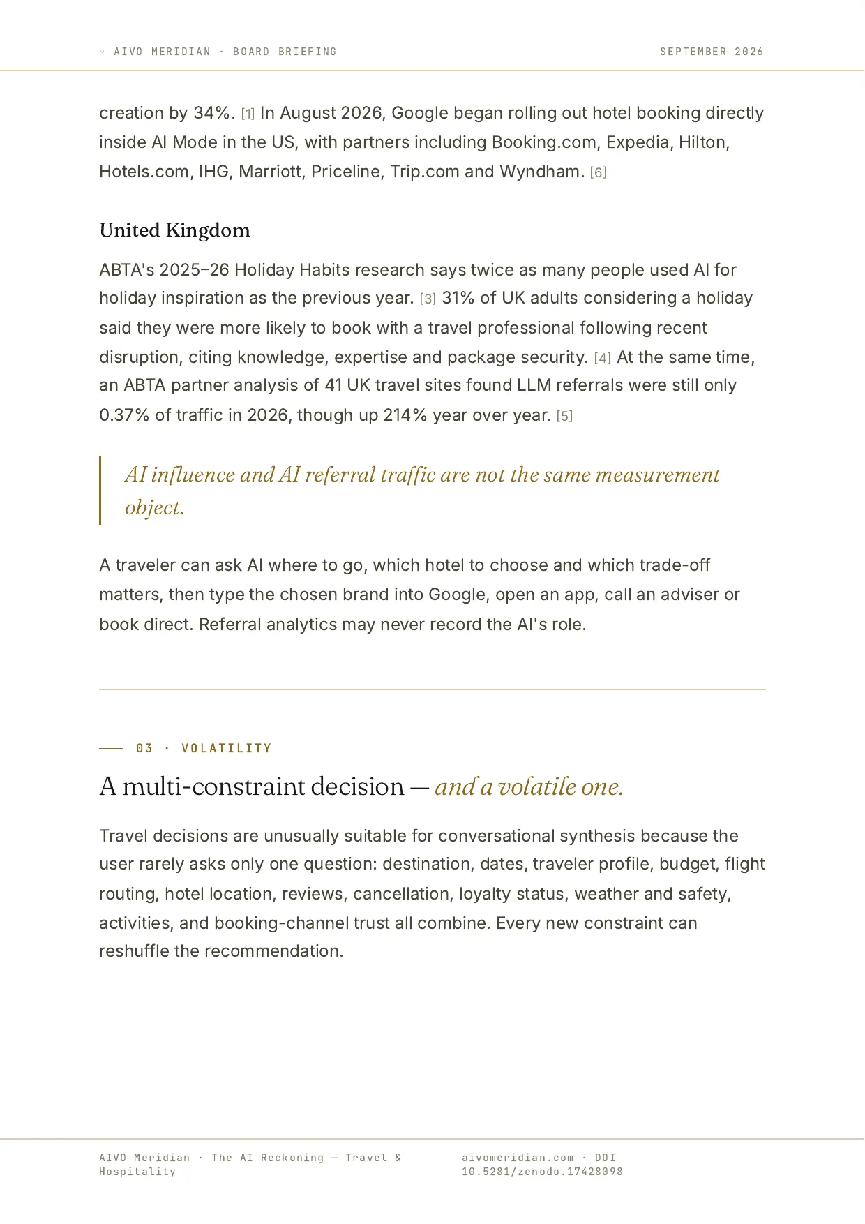 The AI Reckoning — Travel & Hospitality — page 3 of 11